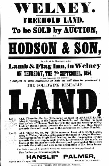 1854 Sale Poster